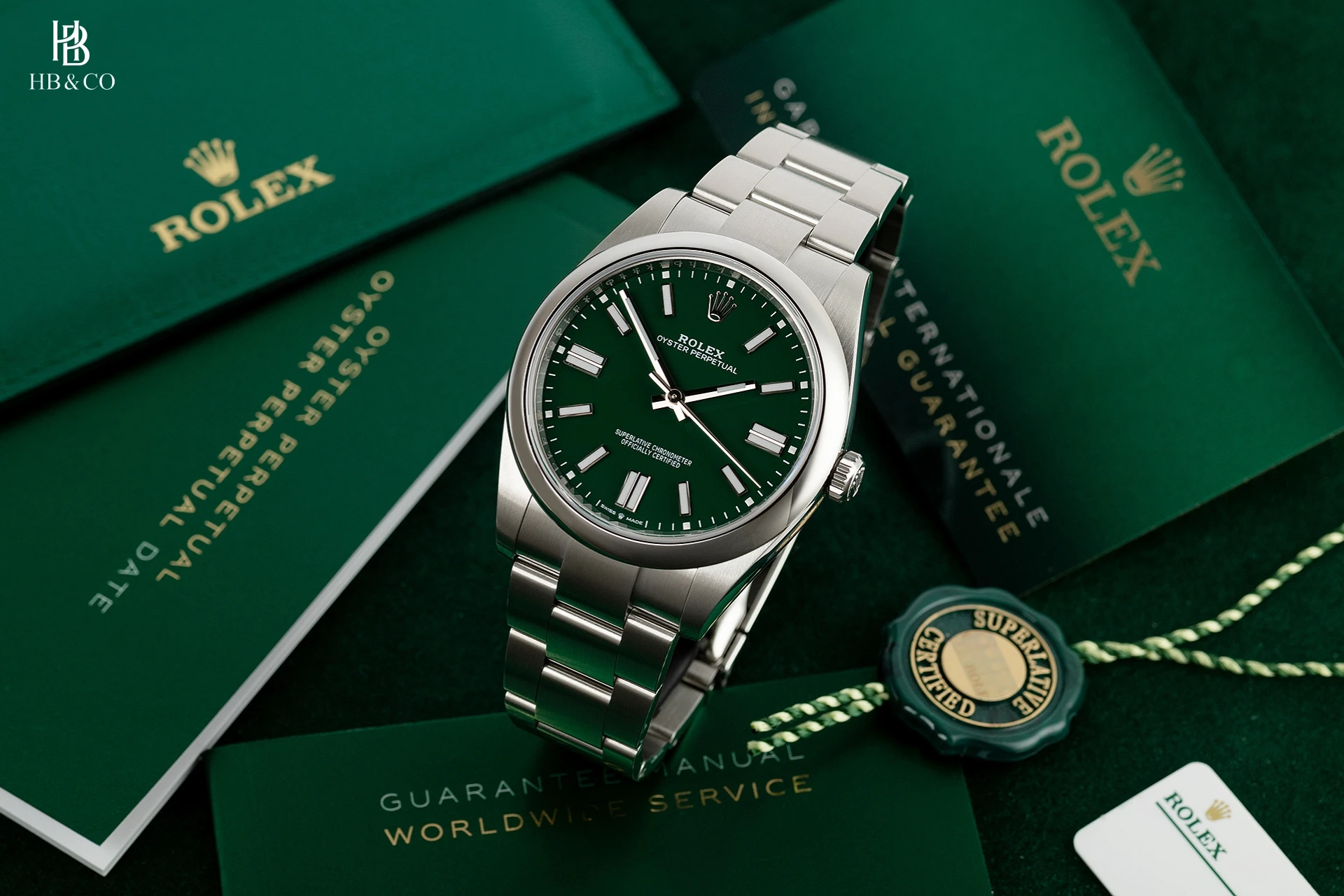 Rolex Oyster Perpetual 41mm 134300-0004 Green Dial